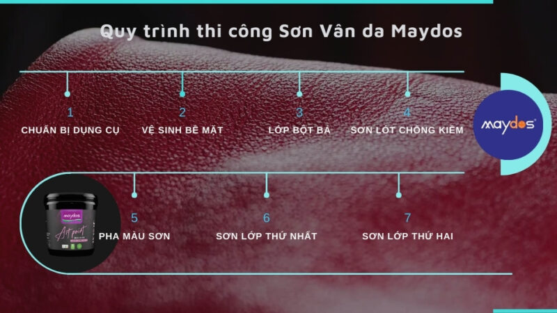 Quy trình thi công sơn hiệu ứng vân da